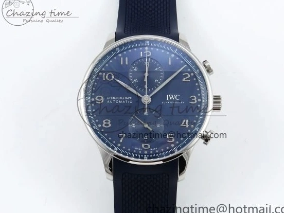 MIROTIME 0123 Portuguese Chrono IW3716 Z+F 1:1 Best Edition Blue Dial on Blue Rubber Strap A UrbanChic 7018